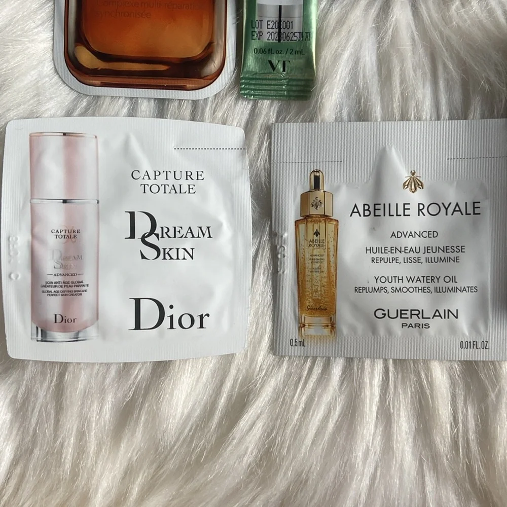 Anti-aging Wrinkle Care Skincare Sample Bundle; Murad Dior Vichy Shiseido & More